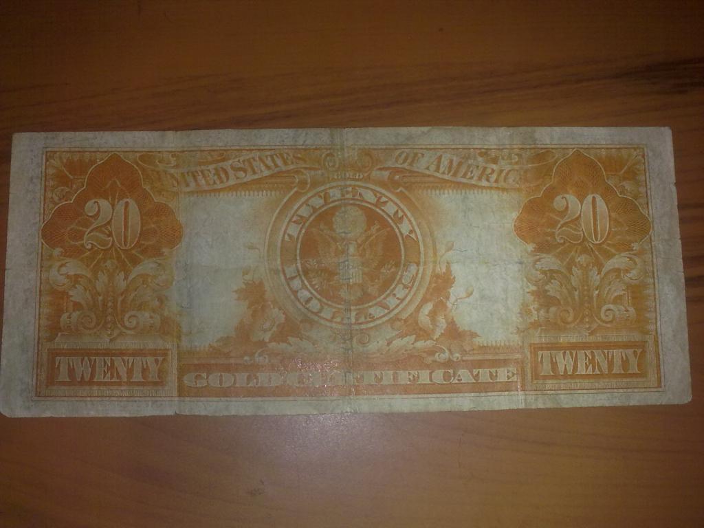 20 Долларов / Dollars (США) 1922 Gold Certificate 1