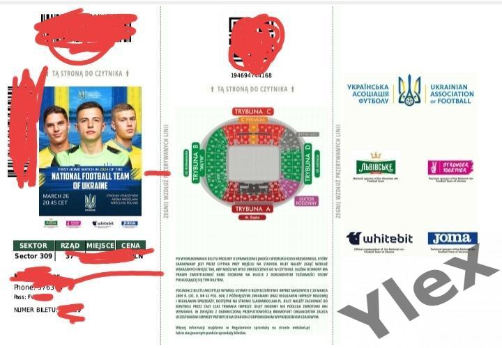 билет Украина - Исландия 2024 03 26
