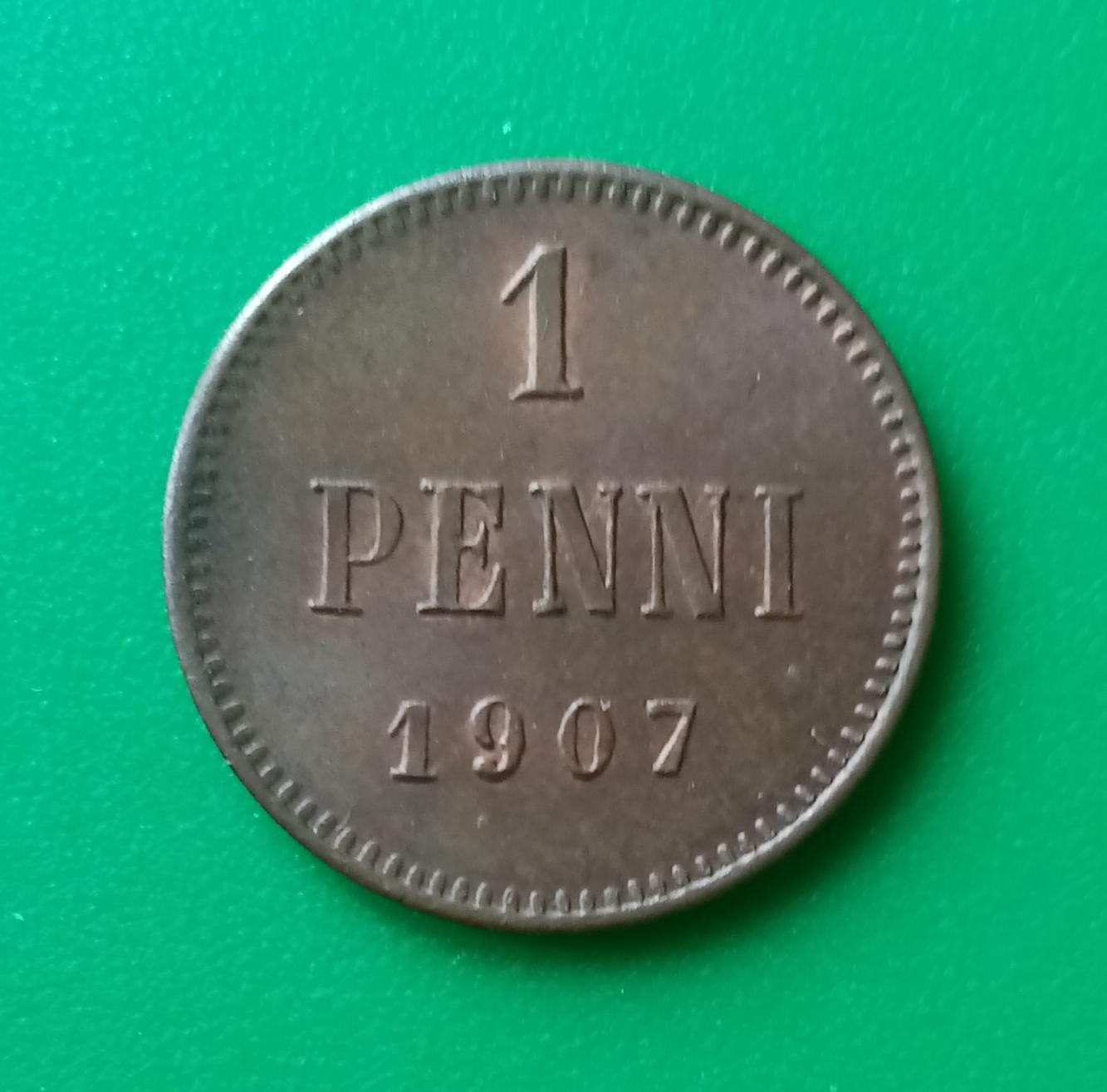 1 пенни - 1907 UNC.