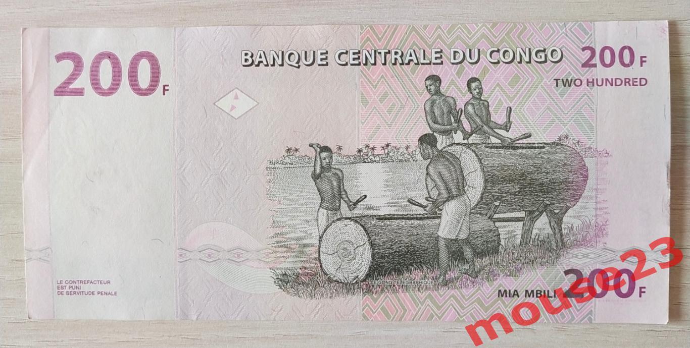 Конго Банкнота 200 франков 2007 год UNC 1