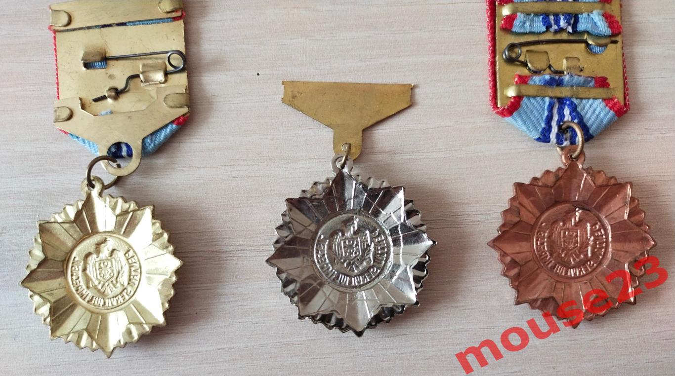 Медали. 1-2-3 степени за безупречную службу. Республика Молдова. 3