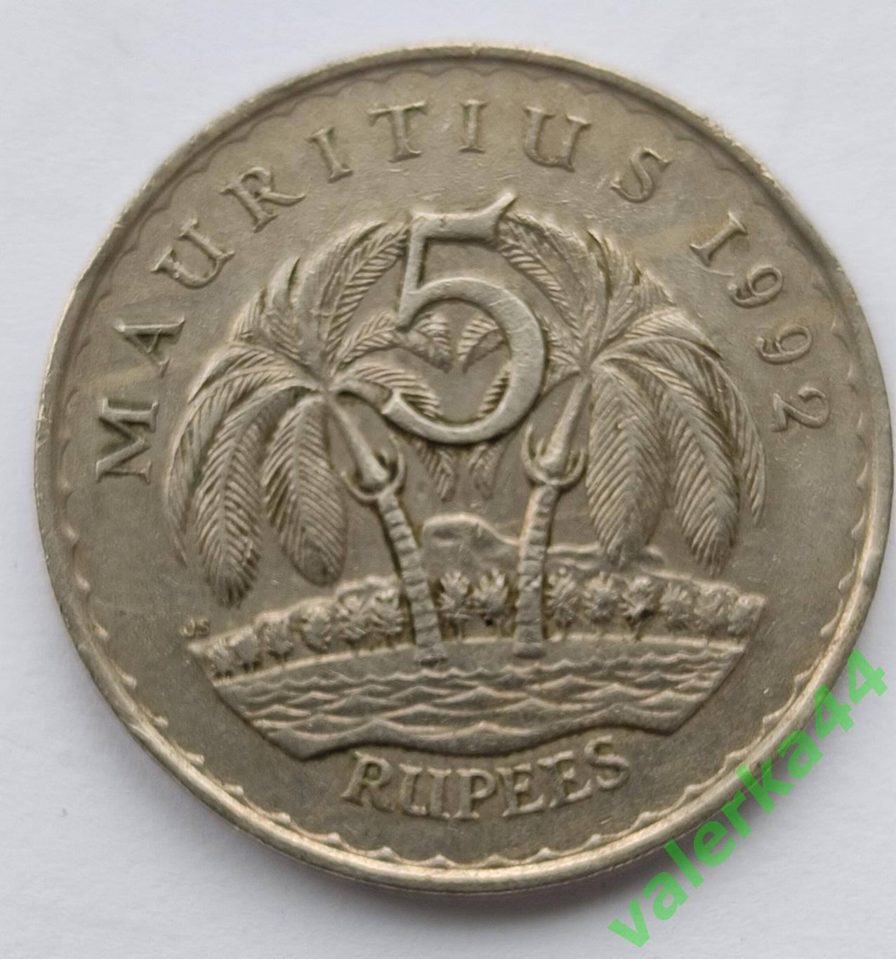 Маврикий 5 рупий 1992