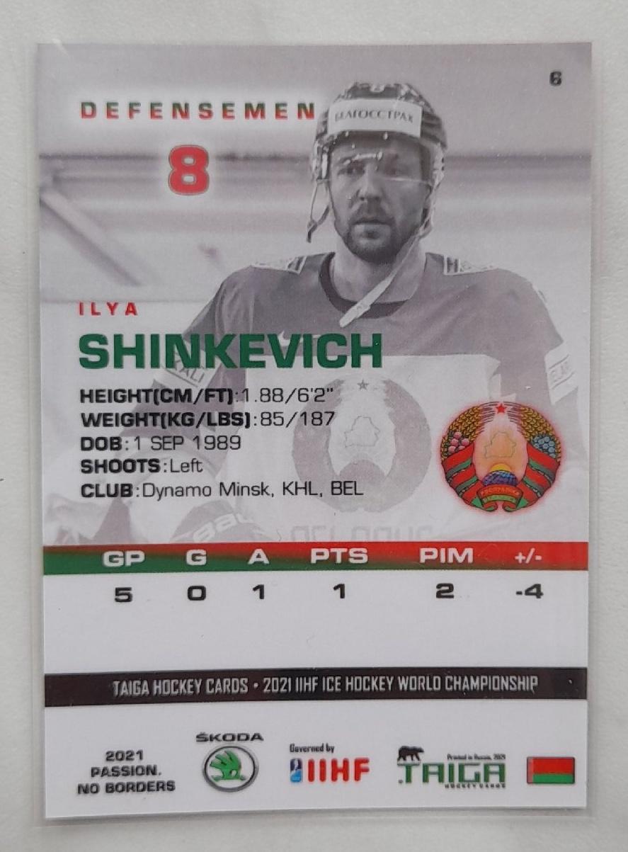 Илья Шинкевич - Сборная Беларусь Чемпионат мира 2021 (с Автографом) 1