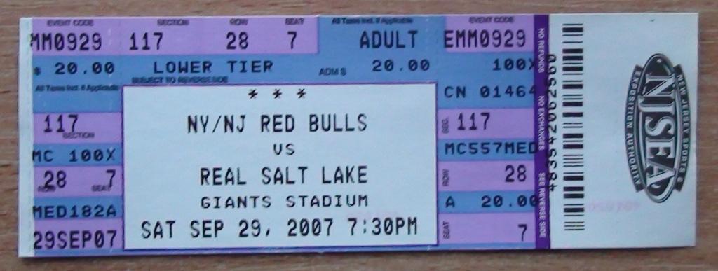 Ред Буллз Нью-Йорк - Реал Солт-Лейк Сити 2007, МЛС