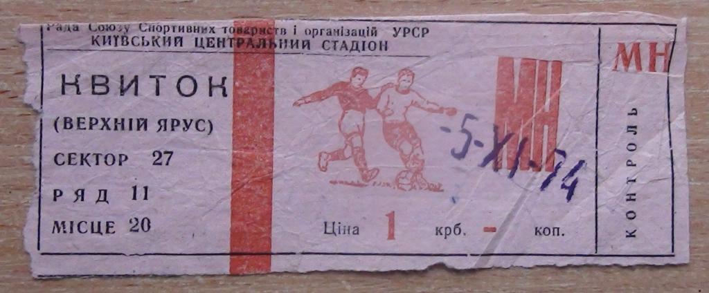 Динамо Киев - Айнтрахт Франкфурт 1974