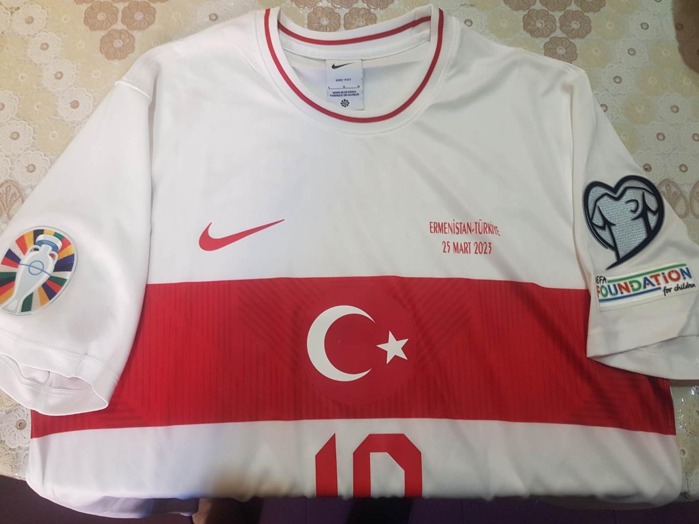 Официальная игровая майка сборной Турции 25.03.2023, N:10 2