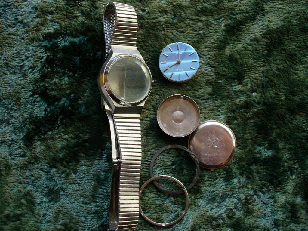 Часы ЗАРЯ кварц + браслет нержавейка сталь из СССР 6