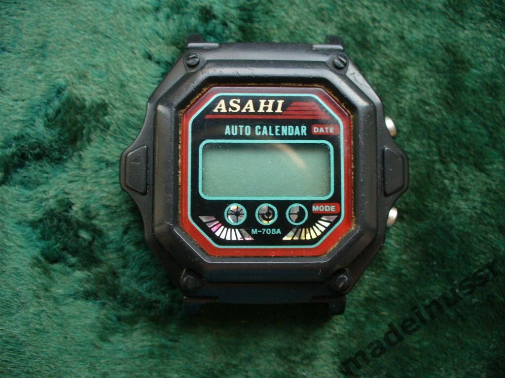 Часы 2 шт ASAHI M-708A и M-270 электронные из 1990-ых