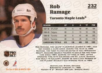 1991-92 Pro Set Rob Ramage 1