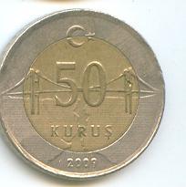 Турция 50 куруш 2009