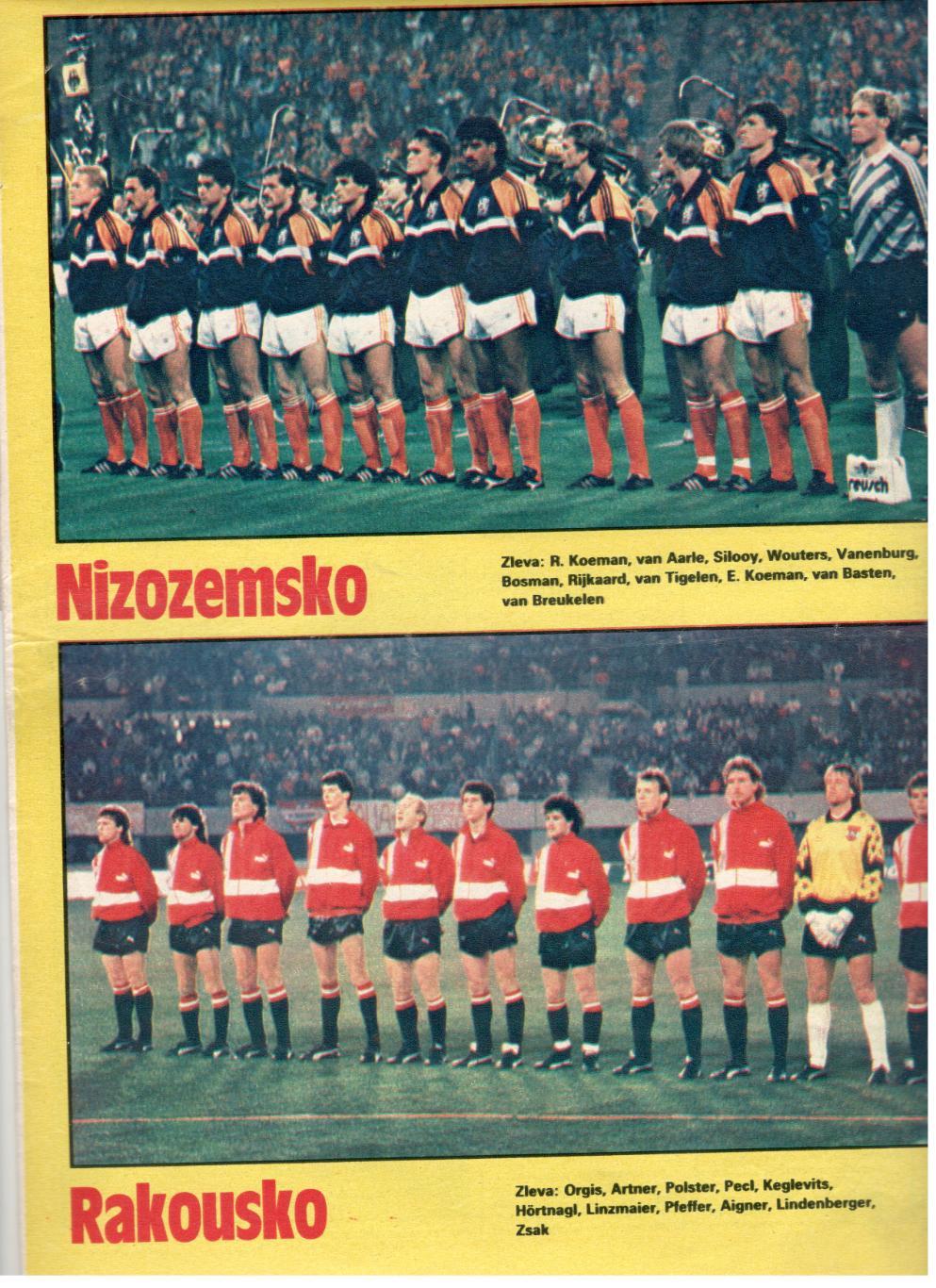 Участники чемпионата мира 1990. Нидерланды, Австрия