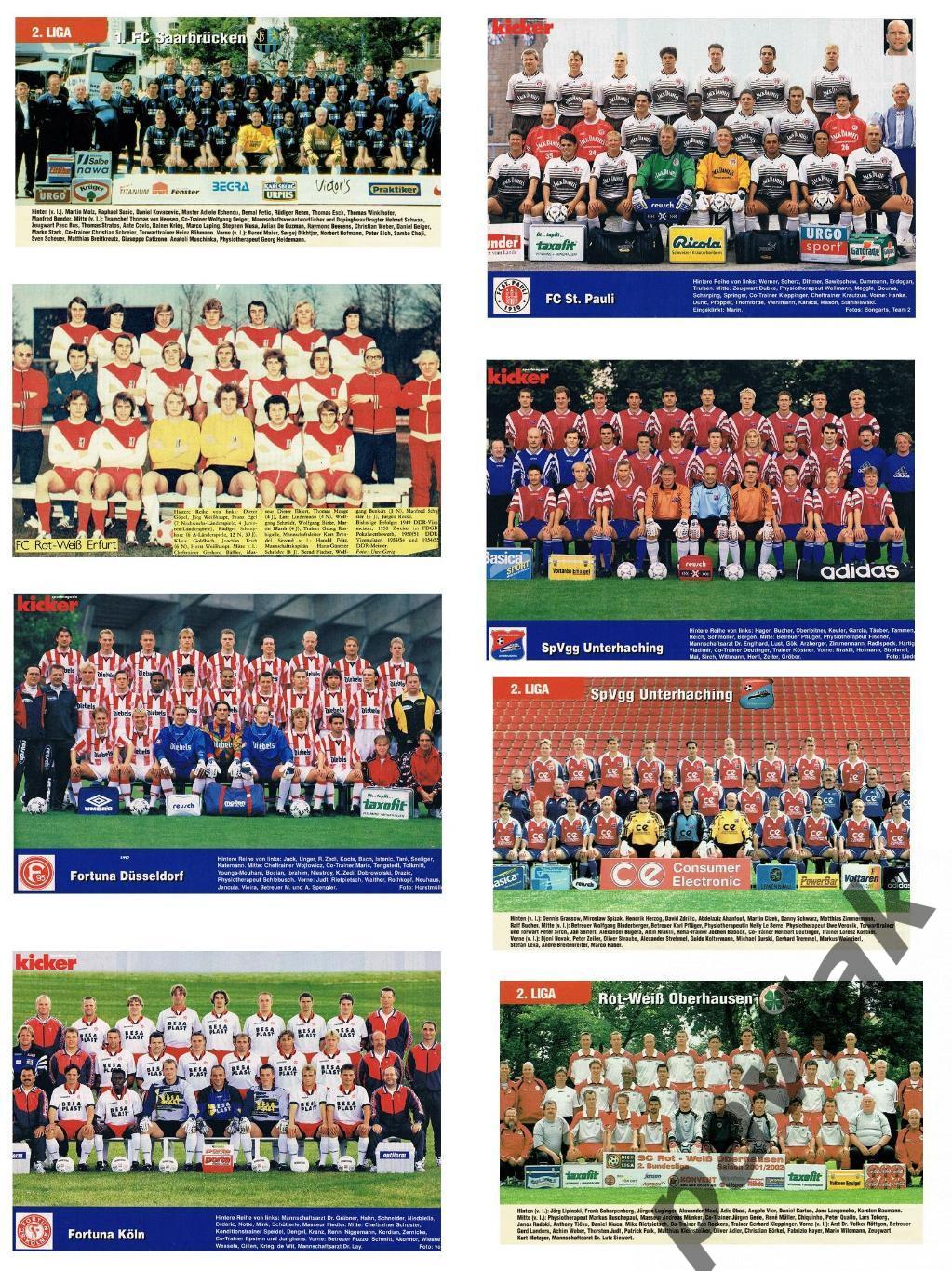 Постеры немецких клубов разных лет из журналов Kicker, Sport bild и NBI 43 шт. 3