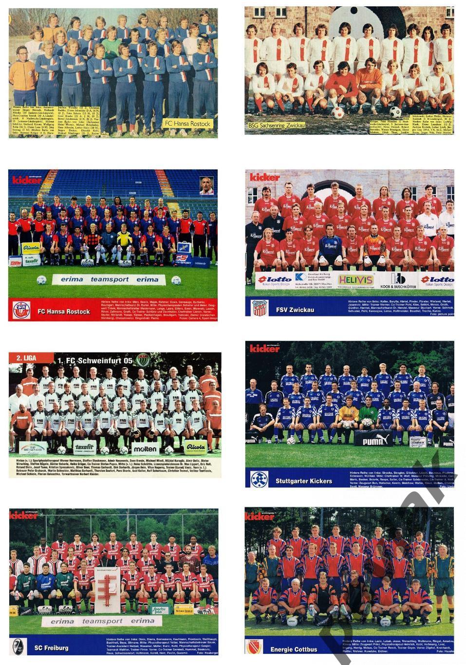 Постеры немецких клубов разных лет из журналов Kicker, Sport bild и NBI 43 шт. 4