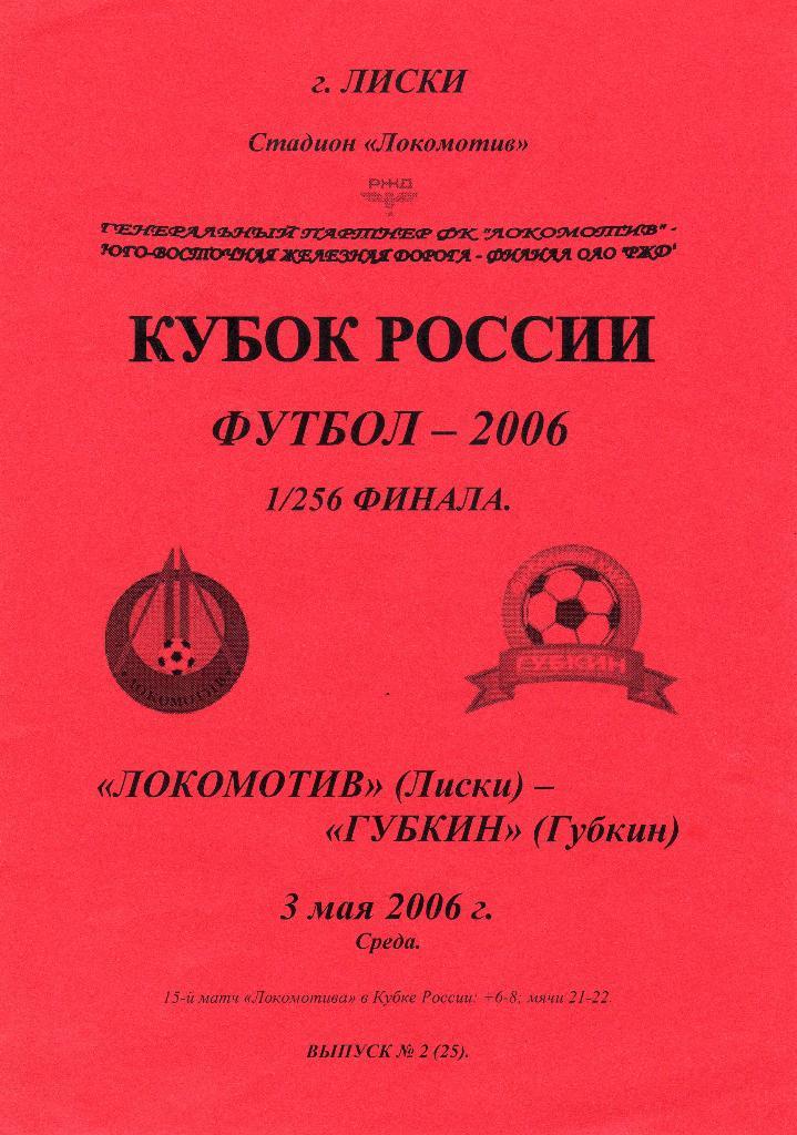 Локомотив Лиски-Губкин 2006 кубок России