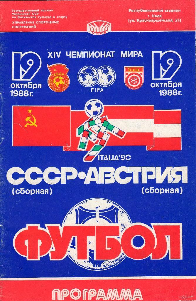 СССР-Австрия 1988
