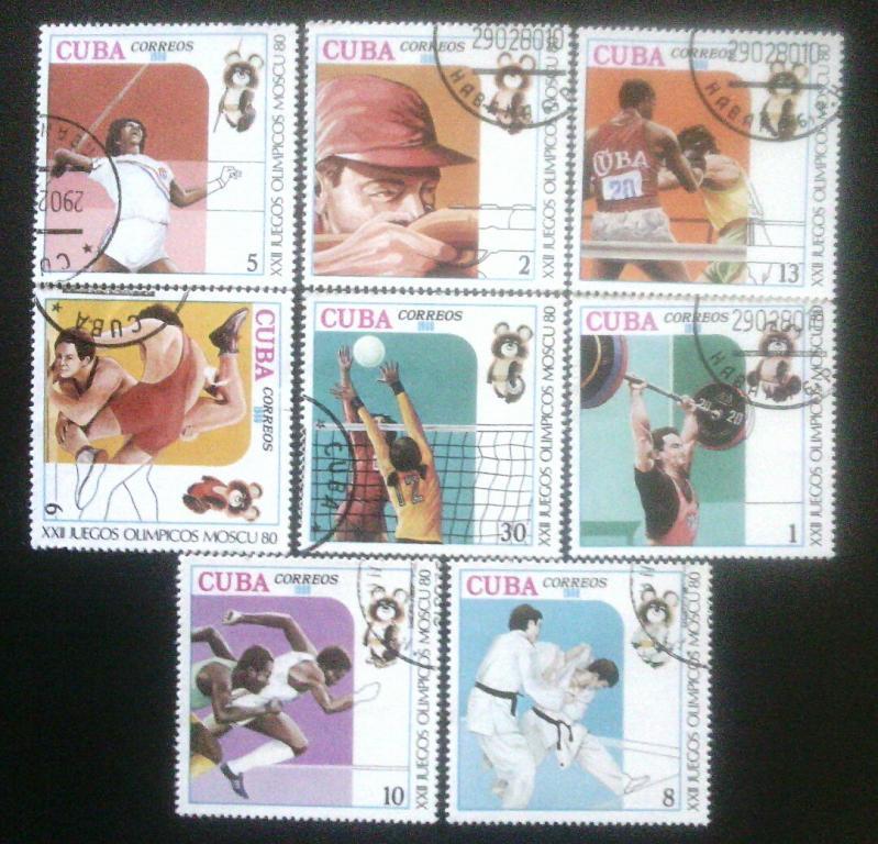 серия марок игры 22-й олимпиады куба