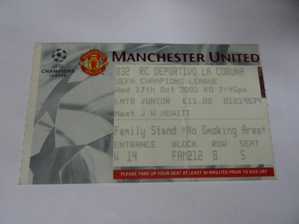 Манчестер Юнайтед - Депортиво, Man. United – Deportivo 2001
