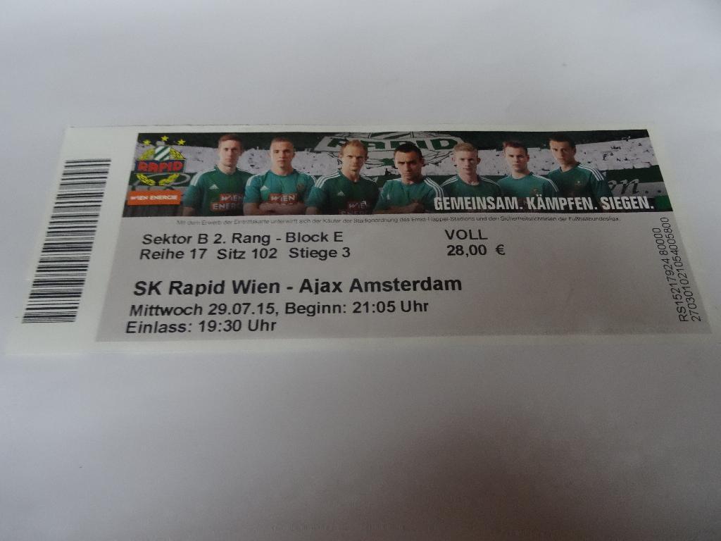 Рапид - Аякс, Rapid Wien – Ajax 2015