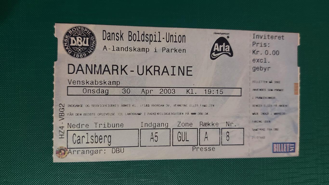 Данія - Україна, Denmark - Ukraine 2003