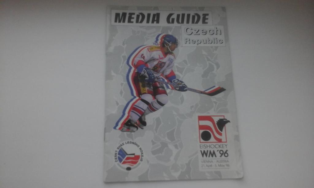ЧЕХИЯ сборная Media guide ЧМ 1996 в Вене.