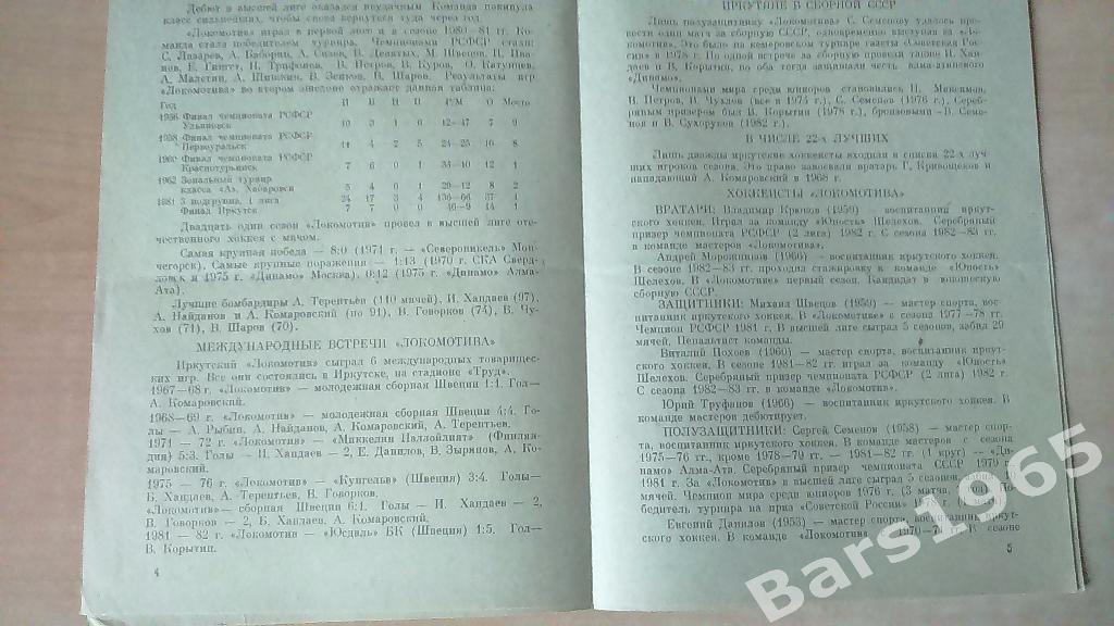 Иркутск 1983-1984 Хоккей с мячом 2
