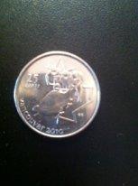 Монета Олимпиада в Ванкувере Канада 2010 Бобслей. VANCOUVER 2010.