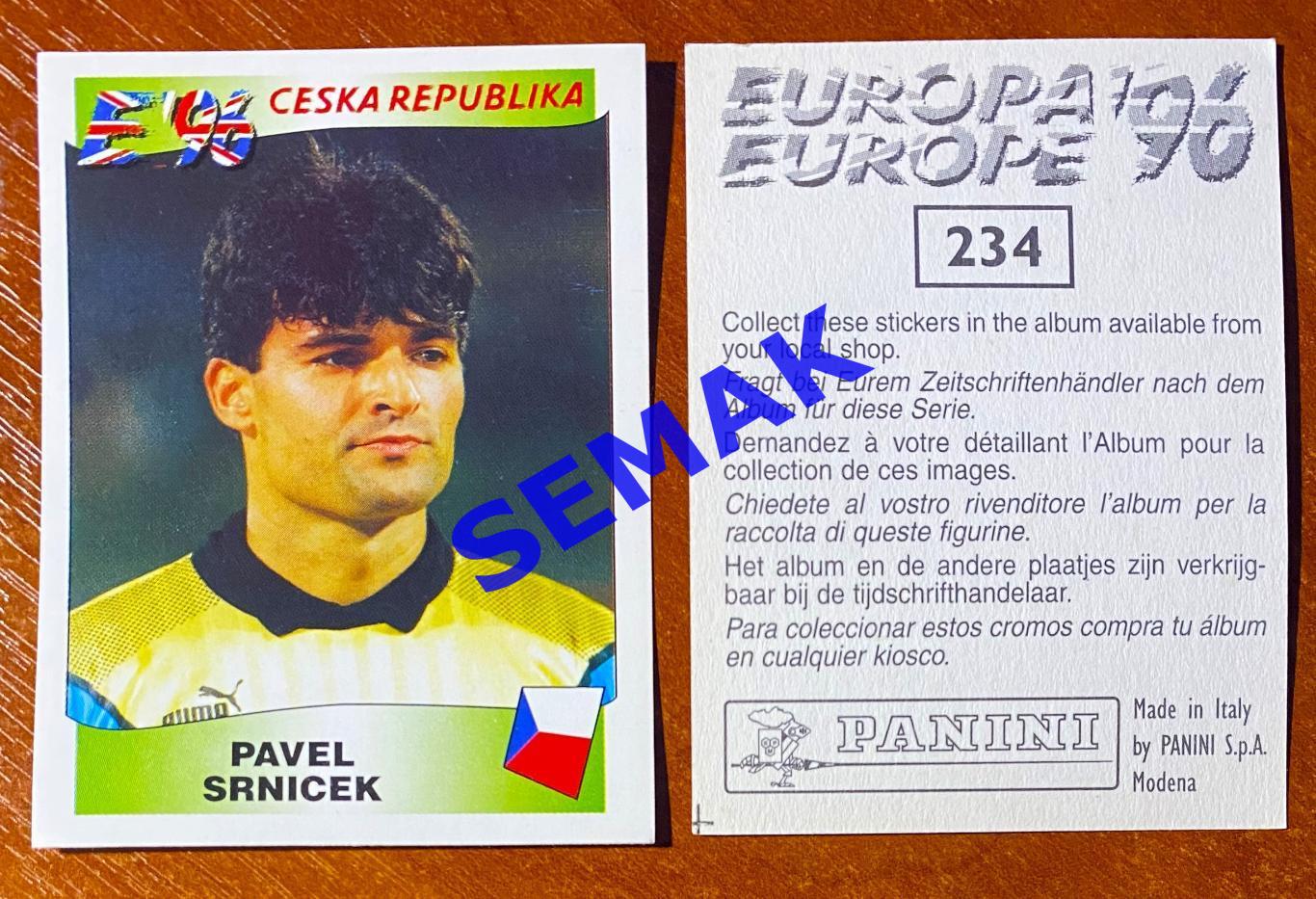 Panini-Панини. Стикер/Наклейка №-234 Евро/EURO - Англия 1996.