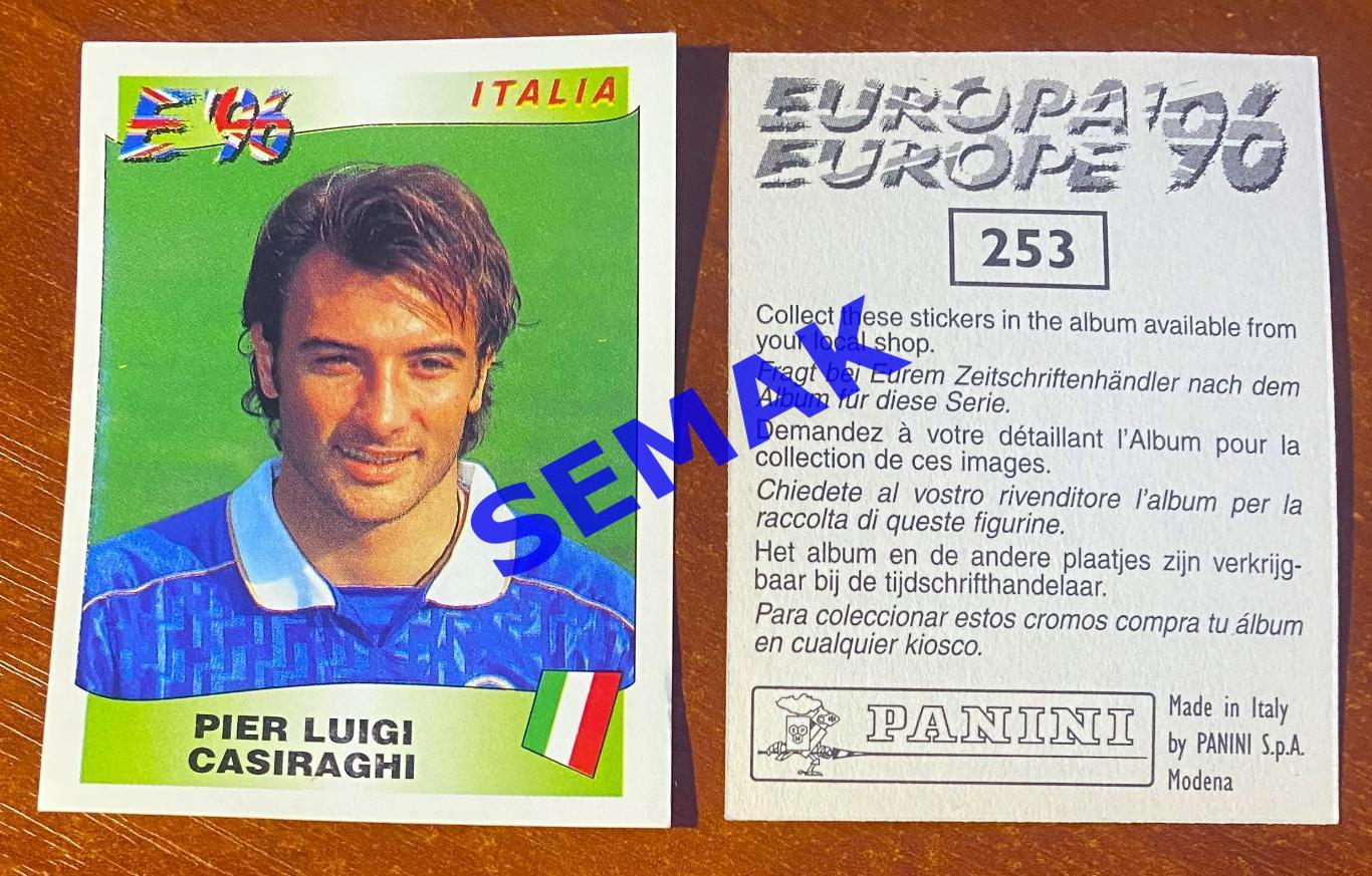 Panini-Панини. Стикер/Наклейка №-253 Евро/EURO - Англия 1996.