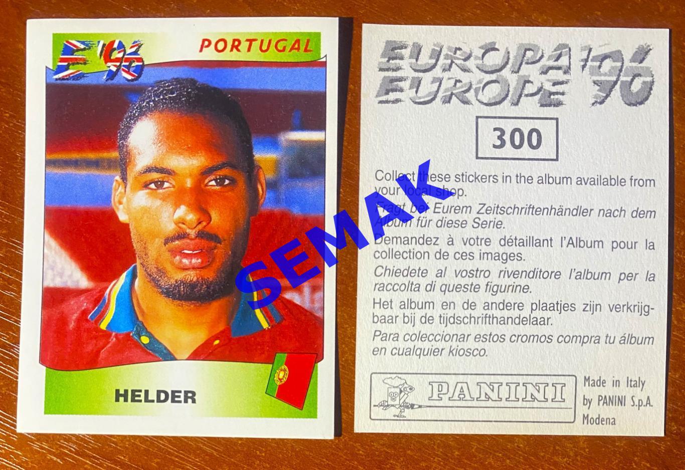 Panini-Панини. Стикер/Наклейка №-300 Евро/EURO - Англия 1996.