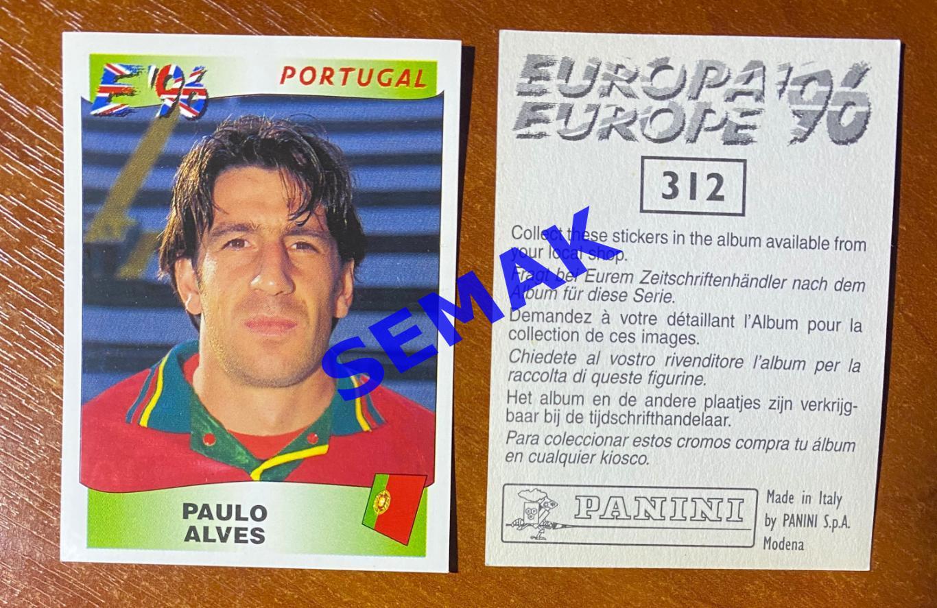 Panini-Панини. Стикер/Наклейка №-312 Евро/EURO - Англия 1996.