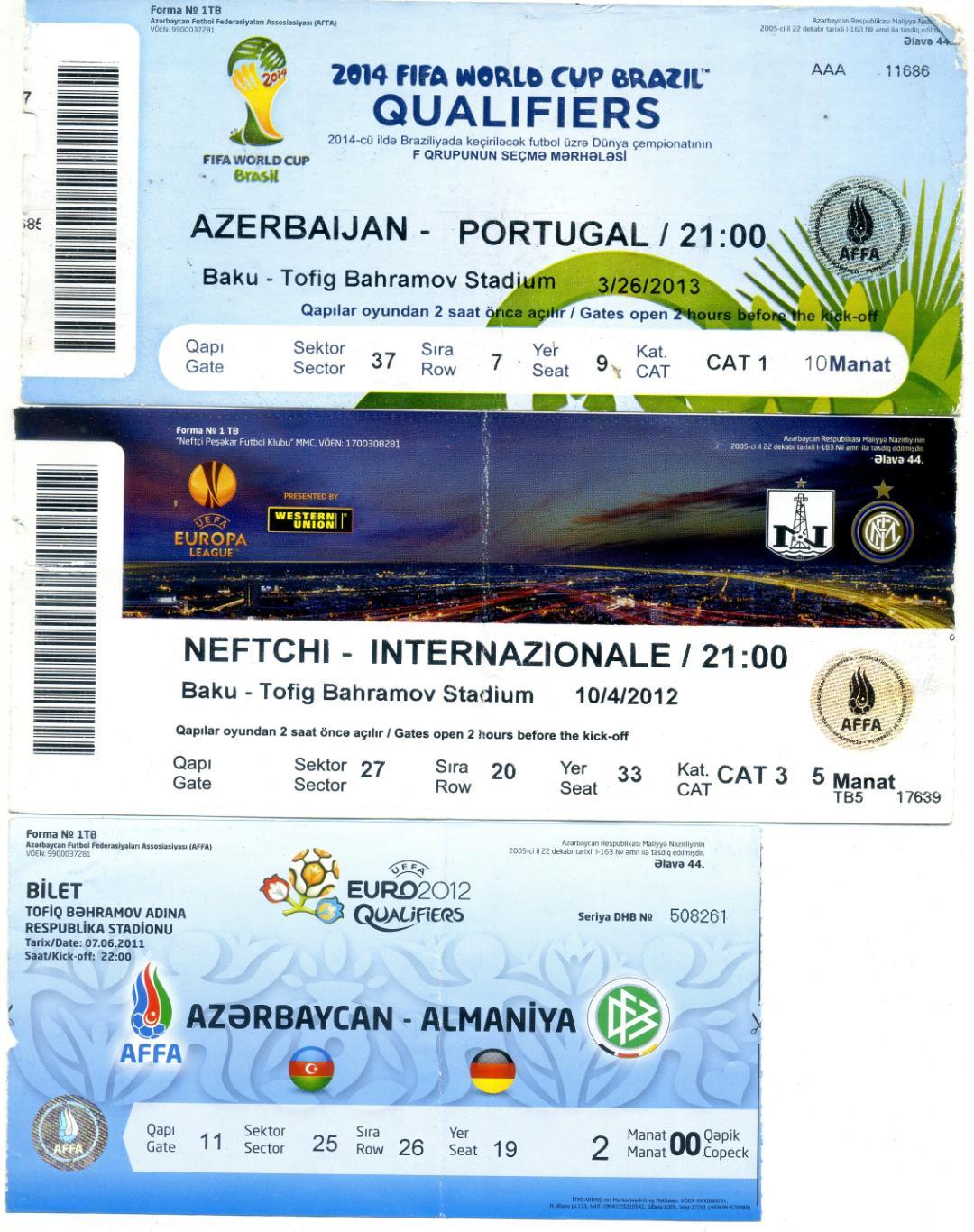 Нефтчи Баку Карабах Азербайджан Боруссия Германия Твенте Рубин Партизан 24 билет 6