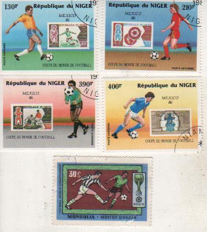 марки футбол чемпионат мира по футболу Мехико-70 Монголия 1970г.
