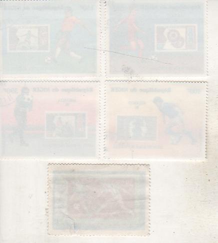 марки футбол чемпионат мира по футболу Мехико-70 Монголия 1970г. 1