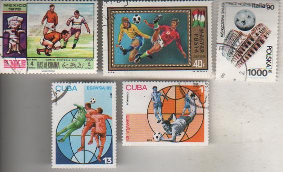 марки футбол чемпионат мира по футболу Испания-82 Куба 1982г. (лот из 2-х марок)