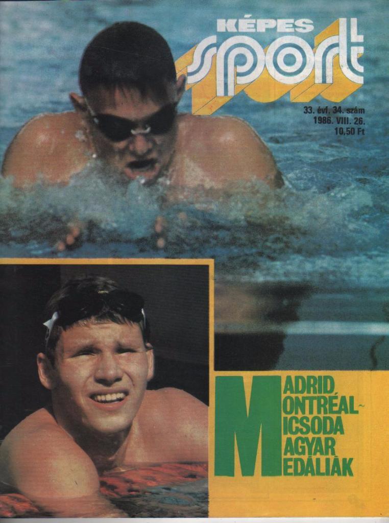 журнал Кепеш спорт г.Будапешт, Венгрия 1986г. №34