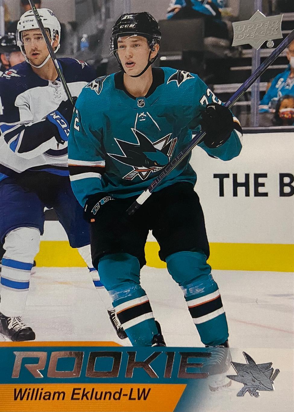 Карточка William Eklund - Вильям Эклунд San Jose Sharks - Сан-Хосе Шаркс НХЛ NHL