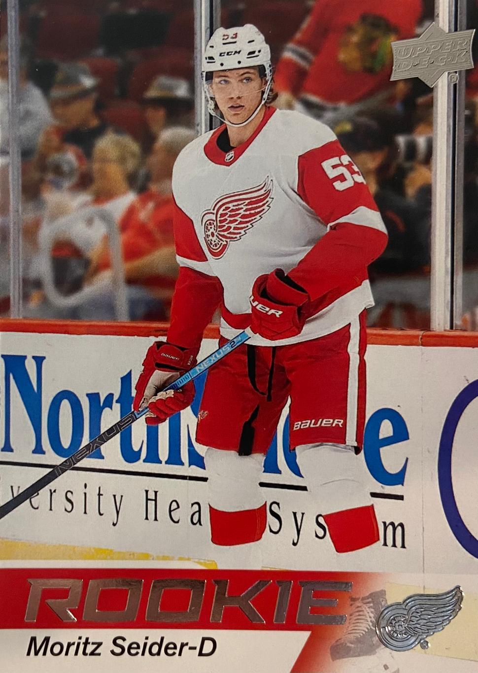Карточка. Moritz Seider -Мориц Зайдер Detroit Red Wings - Детройт НХЛ/NHL