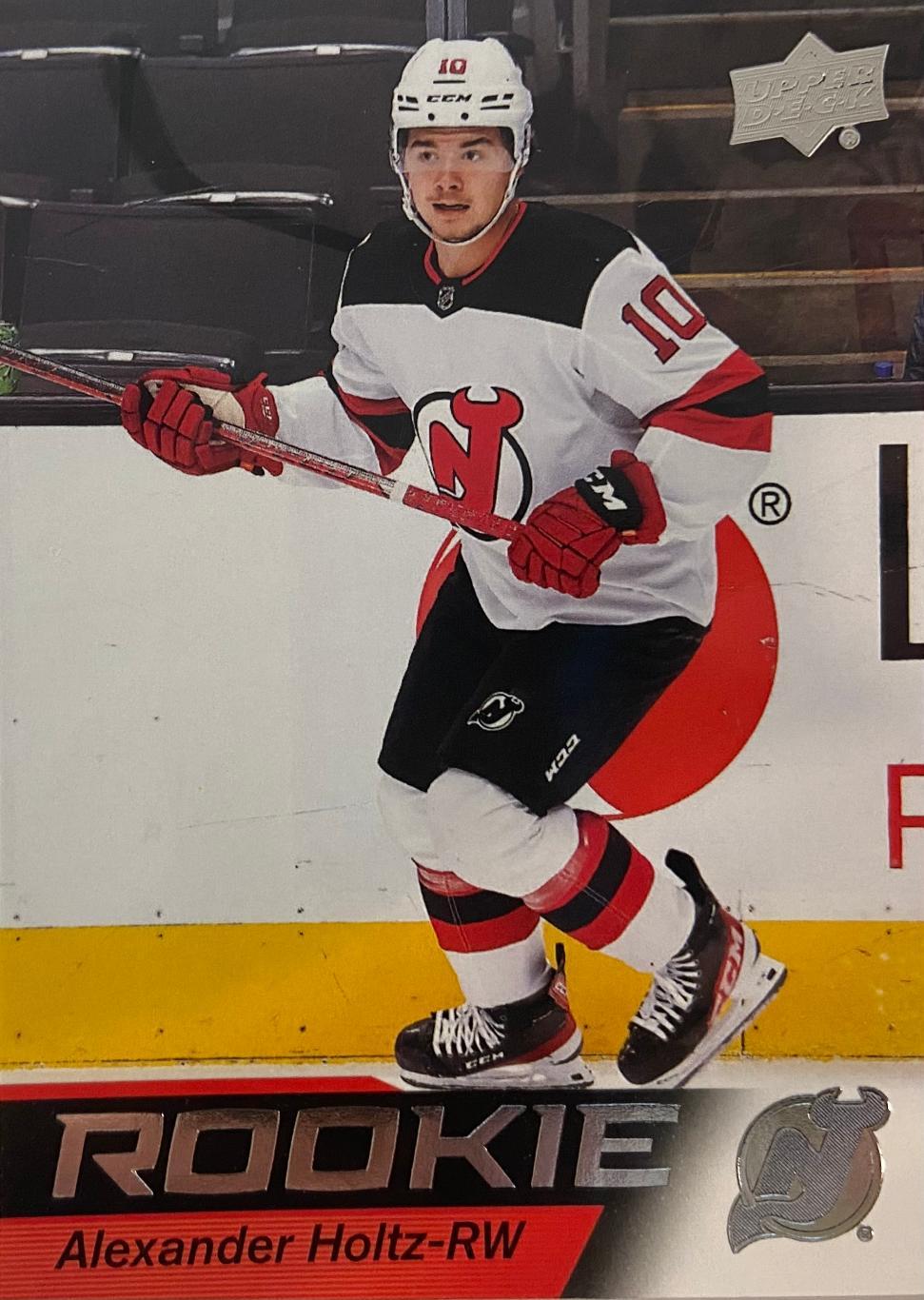 Карточка. Alexander Holtz - Александер Хольц New Jersey Devils - Девилс НХЛ/NHL