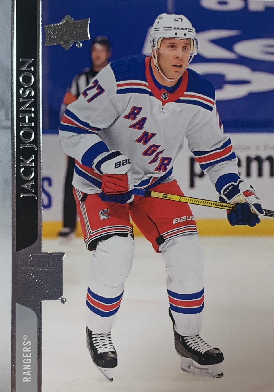Хоккей. Карточка Jack Johnson -Джек Джонсон New York Rangers - Рейнджерс НХЛ/NHL