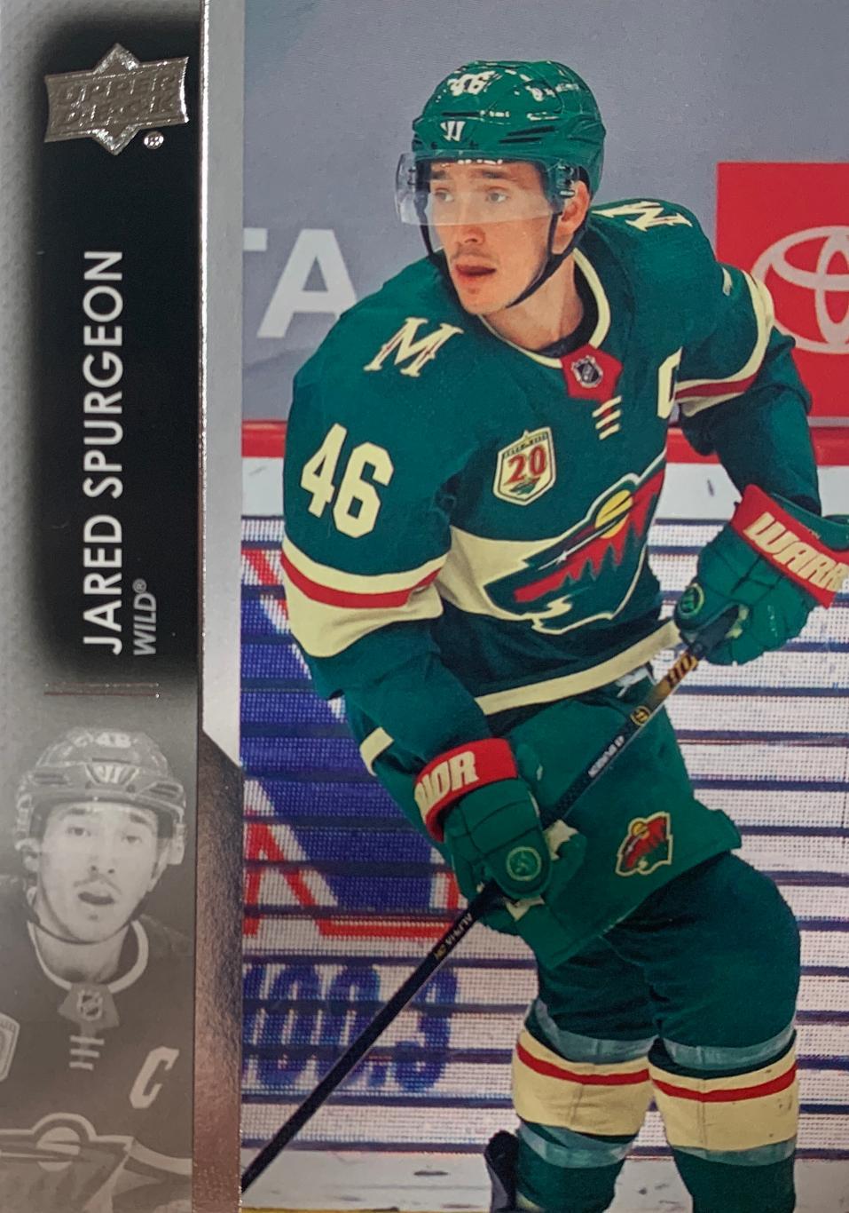 Хоккей. Карточка Jared Spurgeon-Джаред Сперджен Minnesota Wild/Миннесота НХЛ/NHL