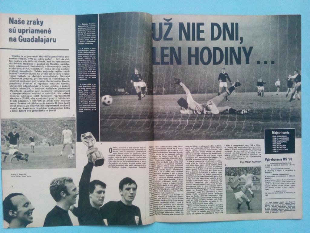 Старт Чехословакия № 21 за 1970 год спортивный еженедельник 16 стр. 1
