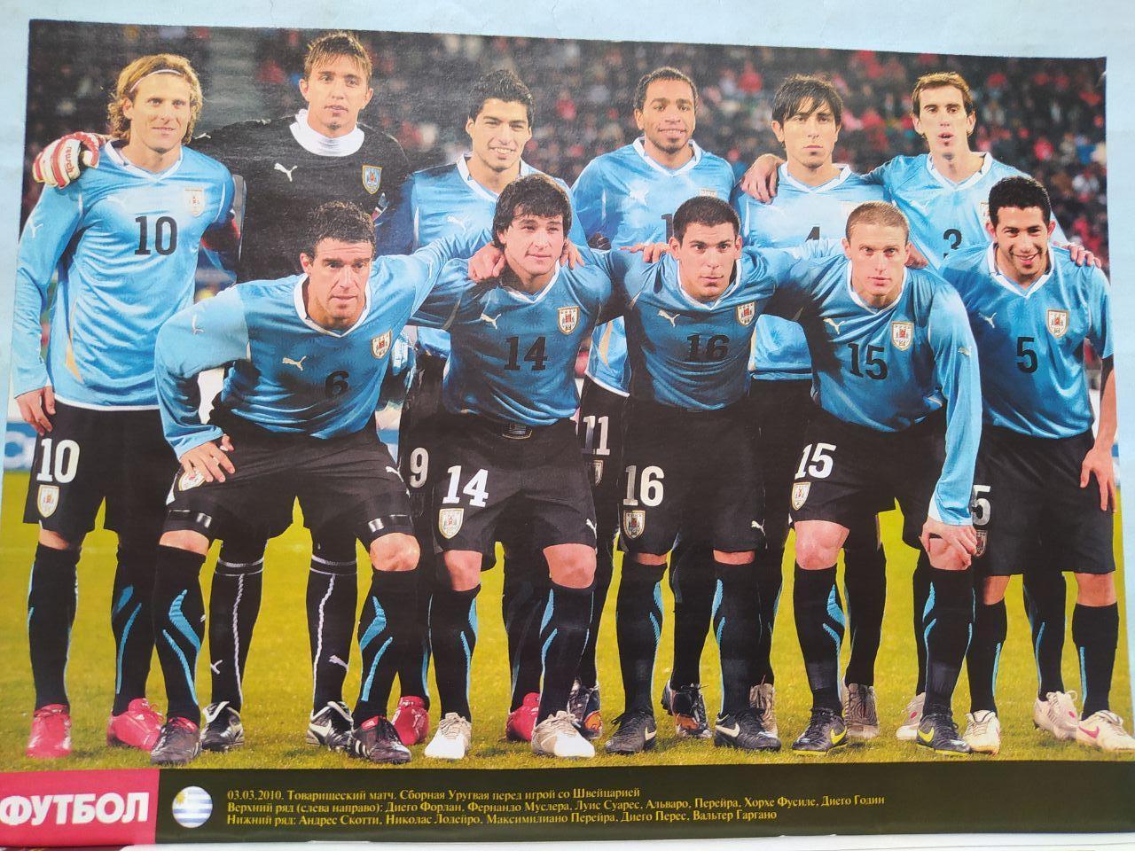 Постер из журнала Футбол Украина участник чм по футболу 2010 - Уругвай