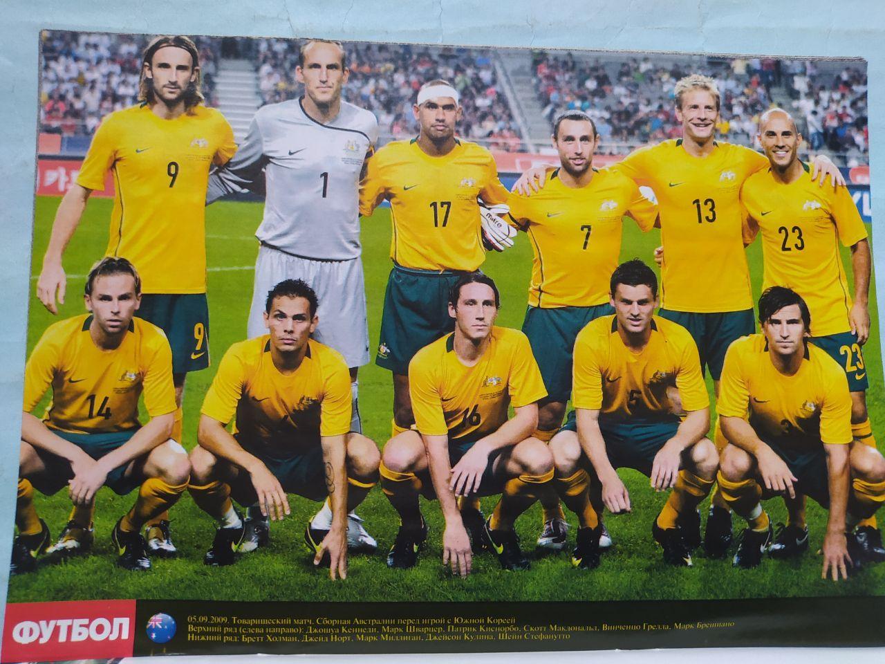 Постер из журнала Футбол Украина участник чм по футболу 2010 - Австралия