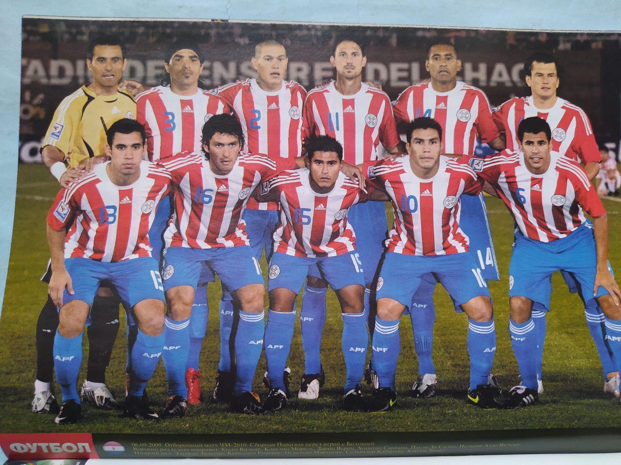 Постер из журнала Футбол Украина участник чм по футболу 2010 - Парагвай