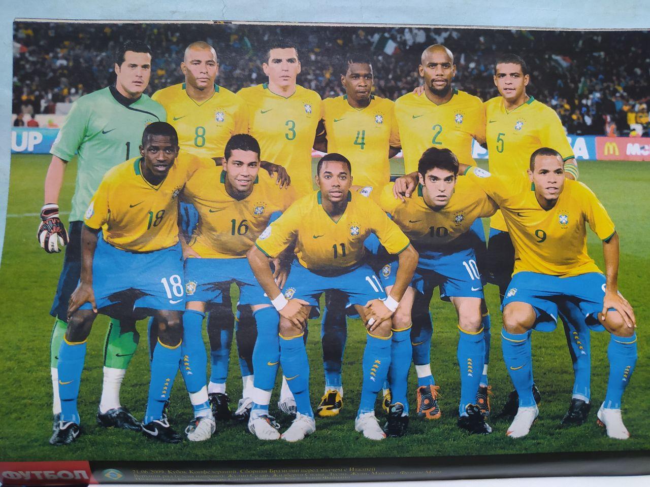Постер из журнала Футбол Украина участник чм по футболу 2010 - Бразилия