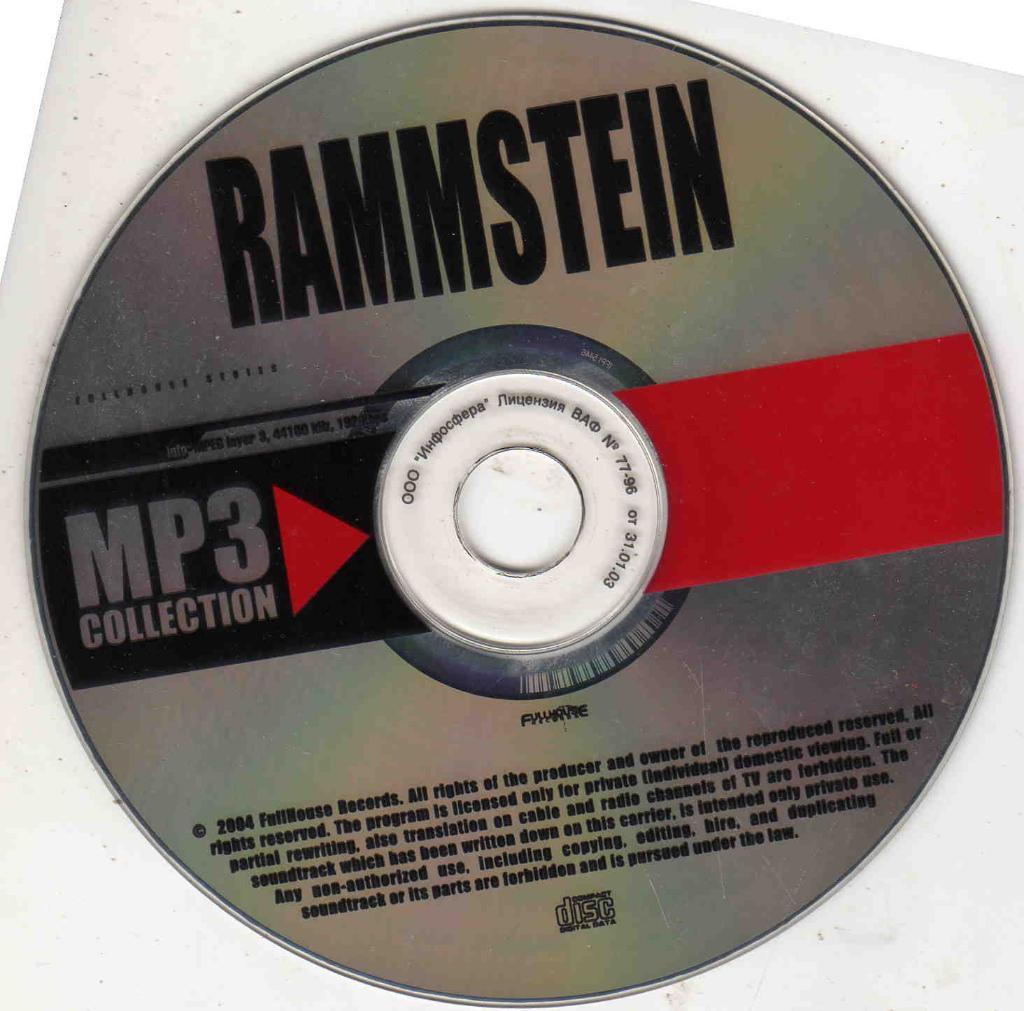 МР - 3 группаRammstein( 1995 - 2004 ) 16 альбомов и синглов . Лицензия 2