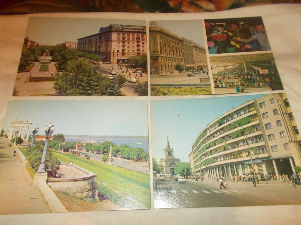 Город - герой : Волгоград 1973 г. полный набор - 15 открыток (крупноформатные) 3