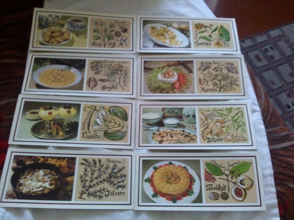Чехословакия Корейская кухня , полный набор - 21 открытка Кулинария Рецепты 2
