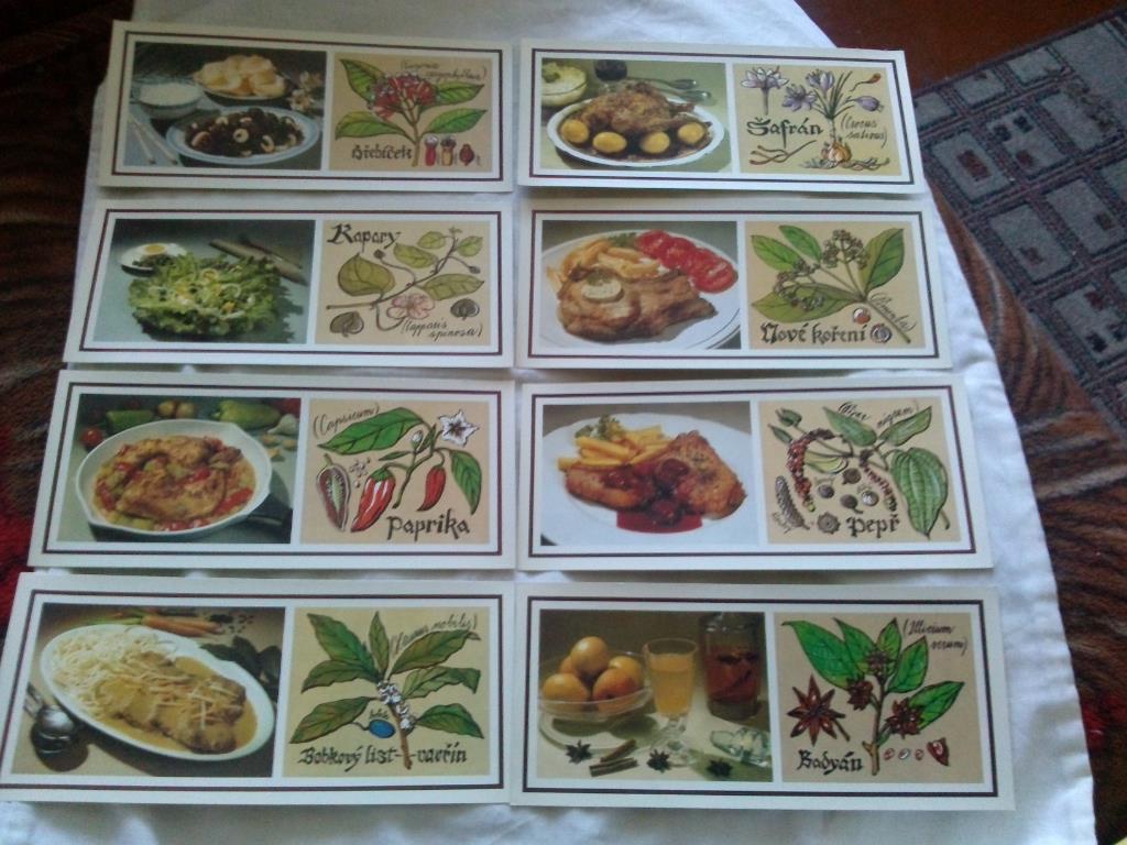Чехословакия Корейская кухня , полный набор - 21 открытка Кулинария Рецепты 3
