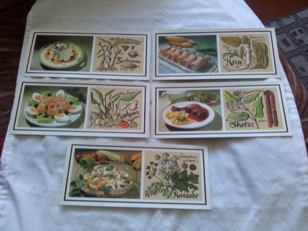 Чехословакия Корейская кухня , полный набор - 21 открытка Кулинария Рецепты 4